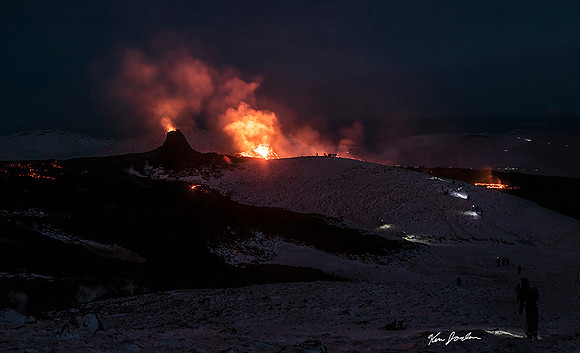 Iceland Two Vents At Night
