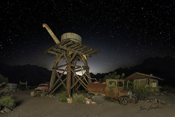 Water Tower At Gost Town Nevada