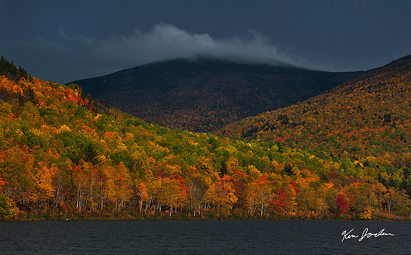 Sun Breaking Through In Fall Baxter State Park ME