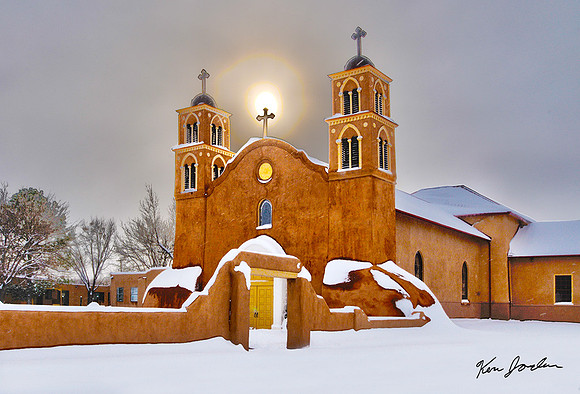 Old San Miguel Mission In Snow NM