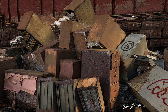 Z62_2186 File Cabinet Pileup Iron Horse Park Billerica
