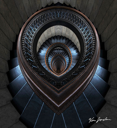 Looking Down The Railing