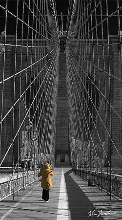 Brooklyn Bridge Yellow Raincoat